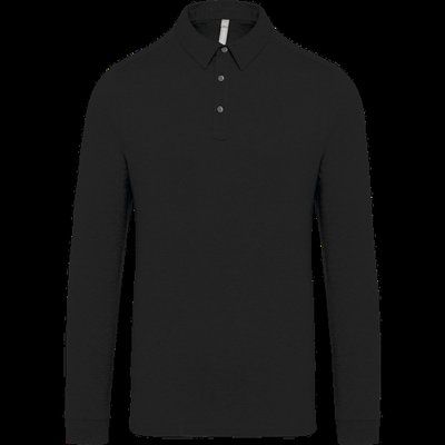 Polo jersey Manga larga para hombre Black L