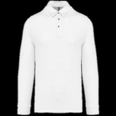 Polo jersey Manga larga para hombre White L