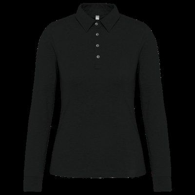 Polo jersey manga larga mujer Black M