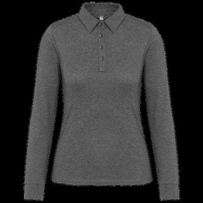 Polo jersey manga larga mujer Grey Heather XXL