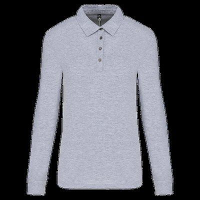 Polo jersey manga larga mujer Oxford Grey L