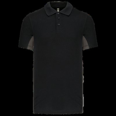 Polo manga bicolor hombre Black / Dark Grey M