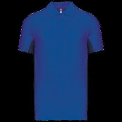 Polo manga bicolor hombre Royal Blue / Navy 3XL