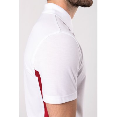 Polo manga bicolor hombre