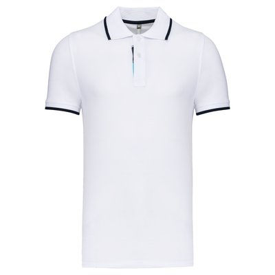 Polo manga corta 100% algodón piqué Blanco XXL