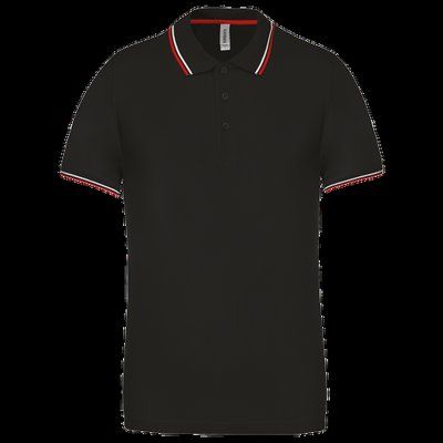 Polo de manga corta algodón Black / Red / White M