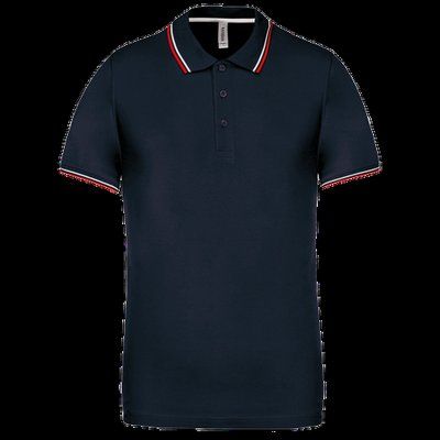 Polo de manga corta algodón Navy / Red / White XL