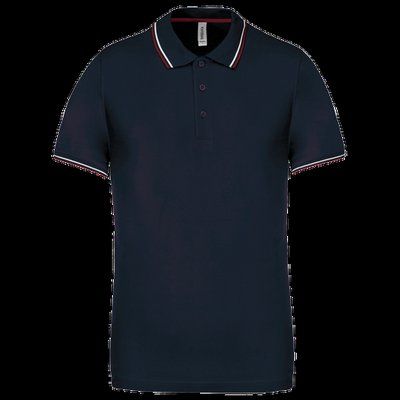 Polo de manga corta algodón Navy / Wine / White 3XL