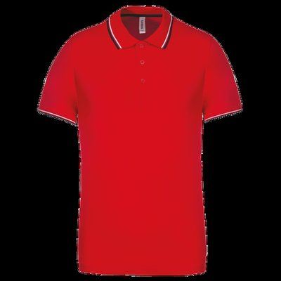 Polo de manga corta algodón Red / Navy / White S