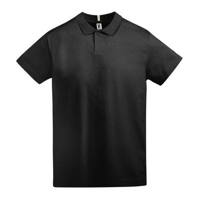 Polo de manga corta atemporal Negro 2XL