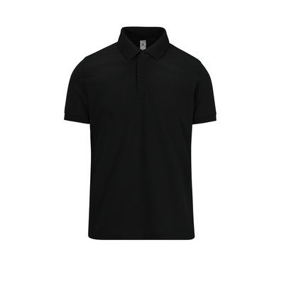 Polo manga corta hombre algodón Black 4XL