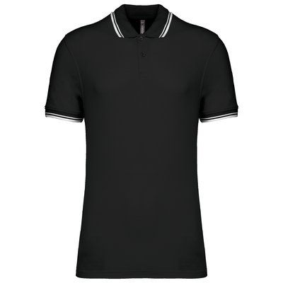 Polo manga corta hombre Black / White 3XL