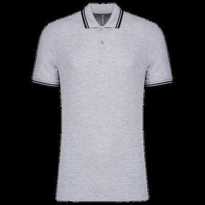 Polo manga corta hombre Oxford Grey / Black 4XL