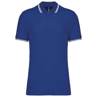 Polo manga corta hombre Royal Blue / White 4XL