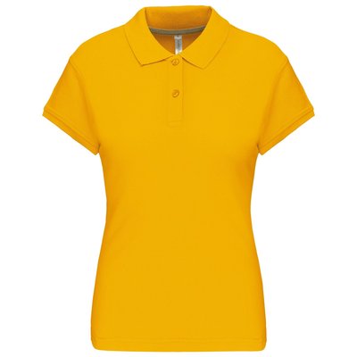 Polo manga corta mujer algodón Amarillo XL