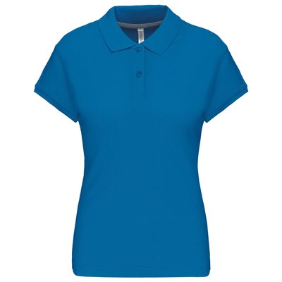 Polo manga corta mujer algodón Azul XL