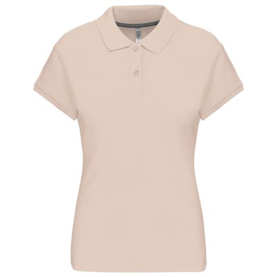 Polo manga corta mujer algodón Beige 3XL