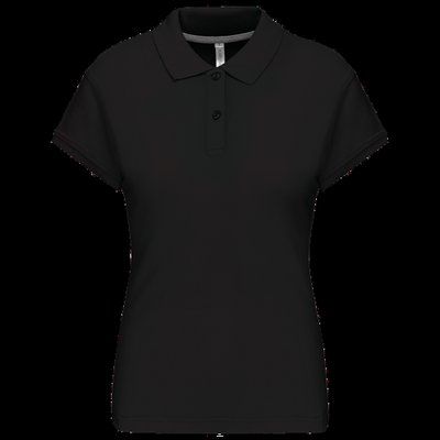 Polo manga corta mujer algodón Black 3XL