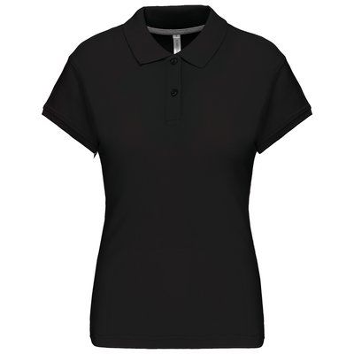 Polo manga corta mujer algodón Black L