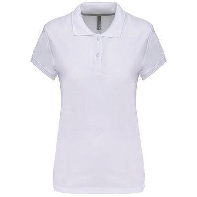 Polo manga corta mujer algodón Blanco XL