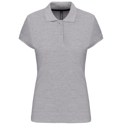 Polo manga corta mujer algodón Gris L