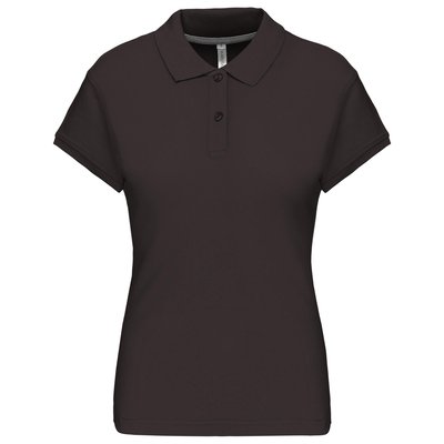 Polo manga corta mujer algodón Gris S