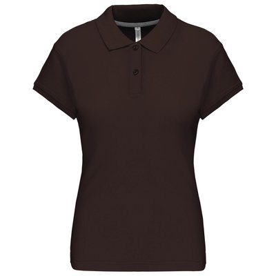 Polo manga corta mujer algodón Marrón 3XL