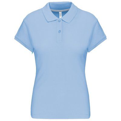 Polo manga corta mujer algodón Sky Blue L