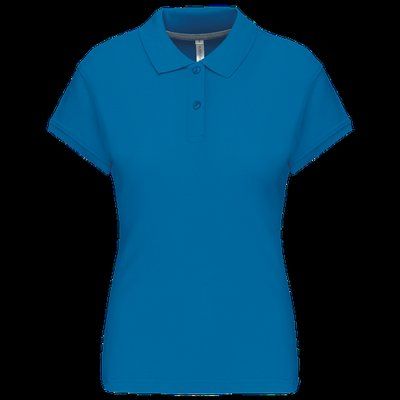 Polo manga corta mujer algodón Tropical Blue S