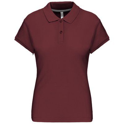 Polo manga corta mujer algodón Wine 3XL