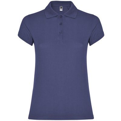 Polo Manga Corta Mujer Colores AZUL DENIM S