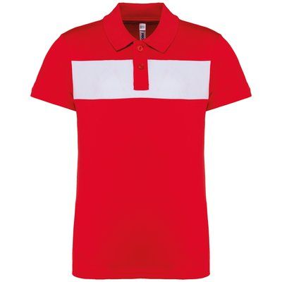 Polo de manga corta para niños Rojo / Blanco 10/12 ans