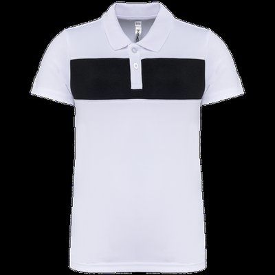 Polo de manga corta para niños White / Black 10/12 ans