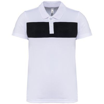 Polo de manga corta para niños White / Black 6/8 ans