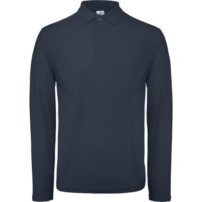 Polo manga larga hombre algodón Navy XL