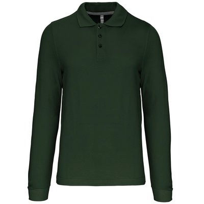 Polo manga larga hombre algodón piqué Verde M