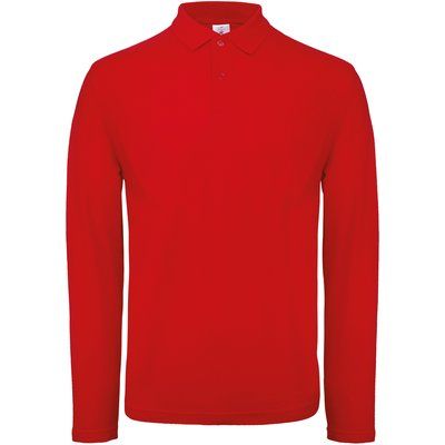 Polo manga larga hombre algodón Red M