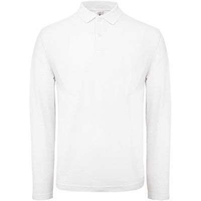 Polo manga larga hombre algodón White M