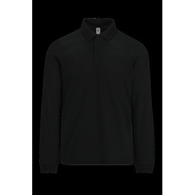 Polo manga larga hombre básico Black M