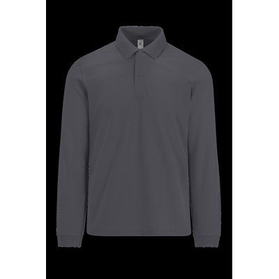 Polo manga larga hombre básico DARK GREY 3XL