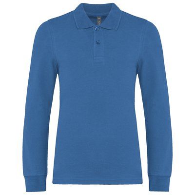 Polo manga larga infantil algodón Light Royal Blue 6/8 ans