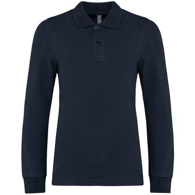 Polo manga larga infantil algodón Navy 6/8 ans