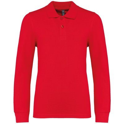 Polo manga larga infantil algodón Rojo 6/8 ans