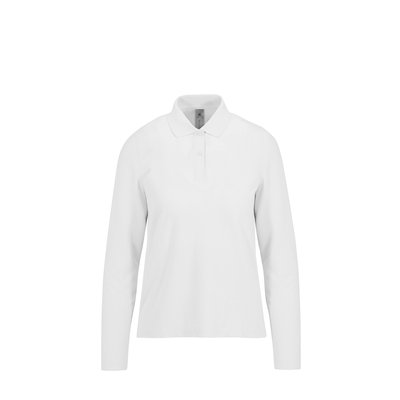 Polo manga larga mujer algodón Blanco M