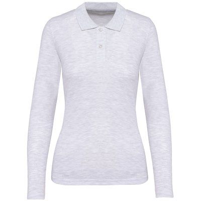 Polo manga larga mujer algodón lavable Ash Heather S