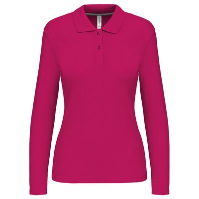 Polo manga larga mujer algodón lavable Violeta XL