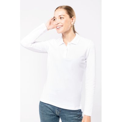 Polo manga larga mujer algodón lavable