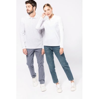 Polo manga larga mujer algodón lavable