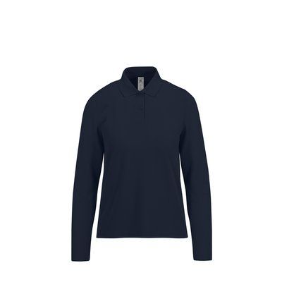 Polo manga larga mujer algodón Navy 3XL