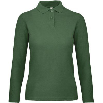 Polo manga larga mujer punto piqué Bottle Green 3XL